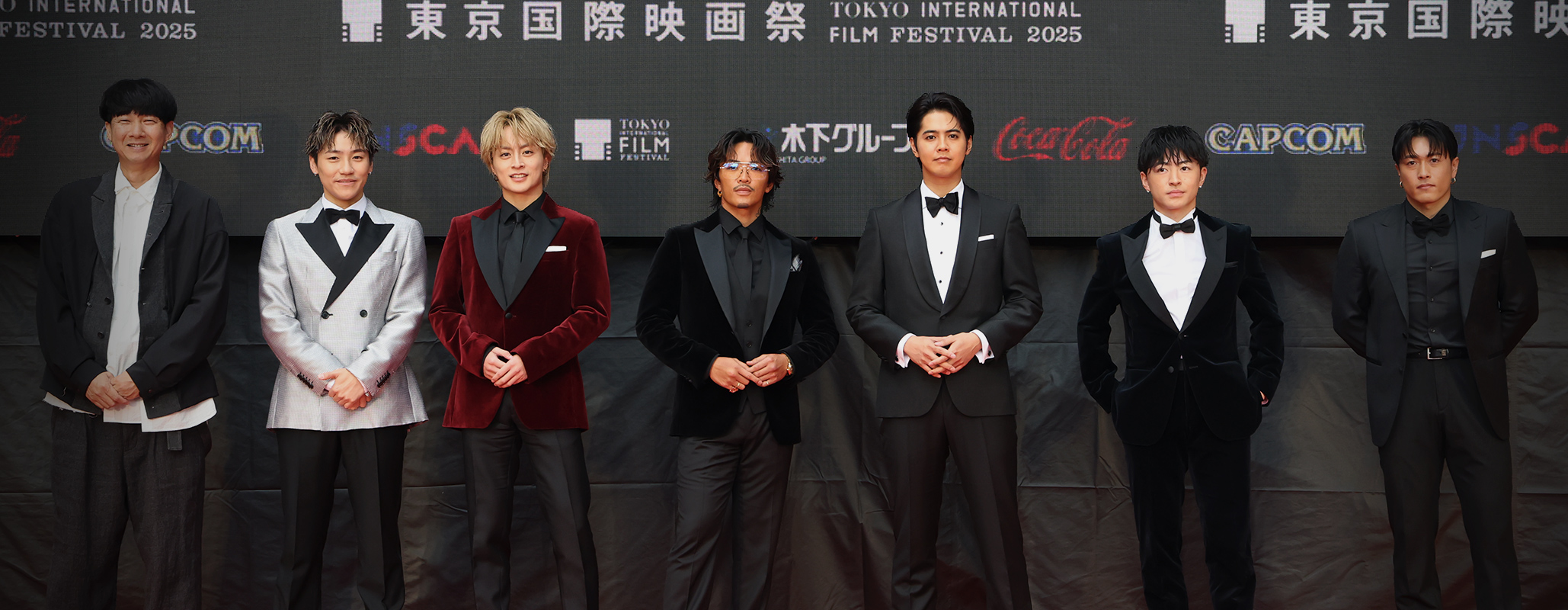 レッドカーペット 『GENERATIONS:The Documentary』松永大司（監督）、白濱亜嵐、片寄涼太、数原龍友、小森隼、佐野玲於、中務裕太（キャスト）